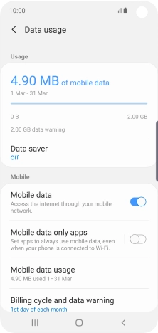 The total data usage is displayed.