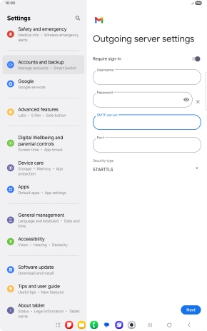 Press the field below 