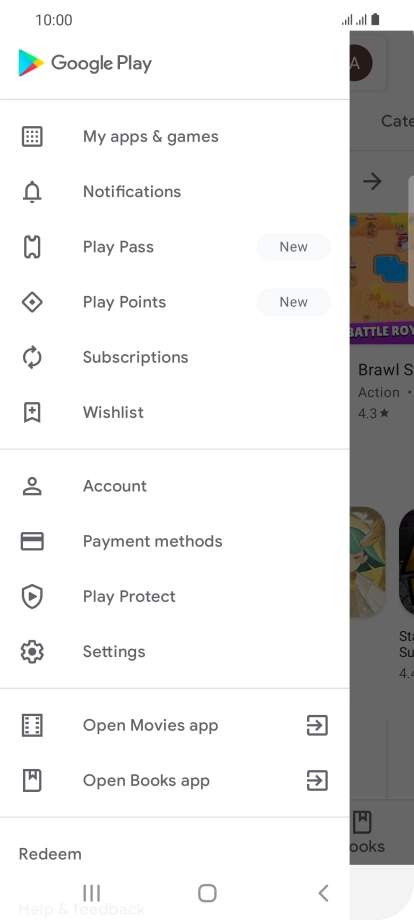 Press My apps & games. Press My apps & games.