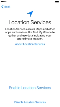 Press Enable Location Services to turn on the function.