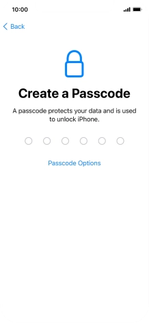 Press Passcode Options.