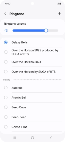 Press the required ring tones to hear them.