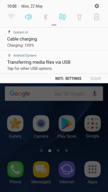 Press the connection icon.