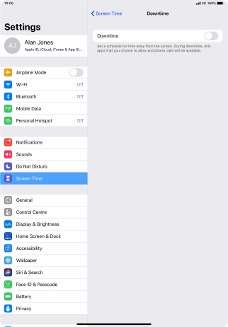 Press the indicator next to 