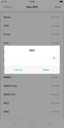 Key in 03 and press Save.
