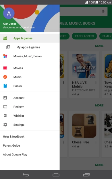 Press Settings.