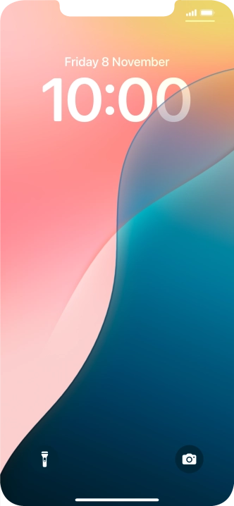 Press and hold anywhere on the lock screen.