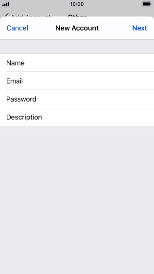 Press Description and key in the required name.