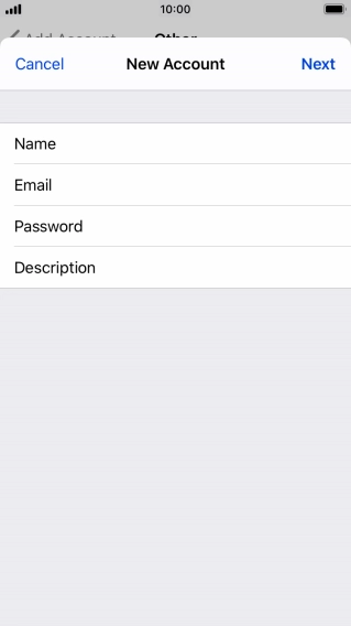 Press Description and key in the required name.