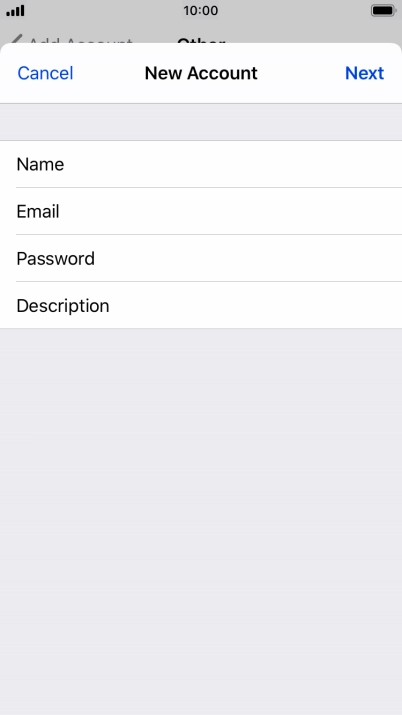 Press Description and key in the required name.