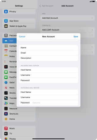Press Password and key in the password for your email account. Please note that if you're using Vodafone's outgoing server, leave the password field empty. Press Password and key in the password for your email account. Please note that if you're using Vodafone's outgoing server, leave the password field empty.