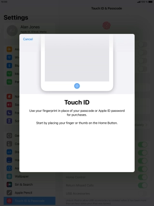 Press follow screen instructions. If you haven't previously selected a lock code, key in a code of your own choice twice.