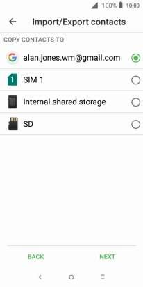 Press the name of the SIM.