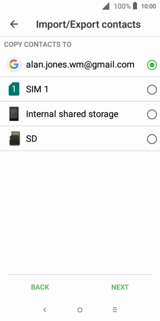 Press the name of the SIM.