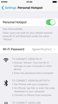 Press Wi-Fi Password and key in the required password.