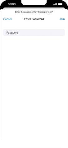 Key in the password for the Wi-Fi network and press Join.