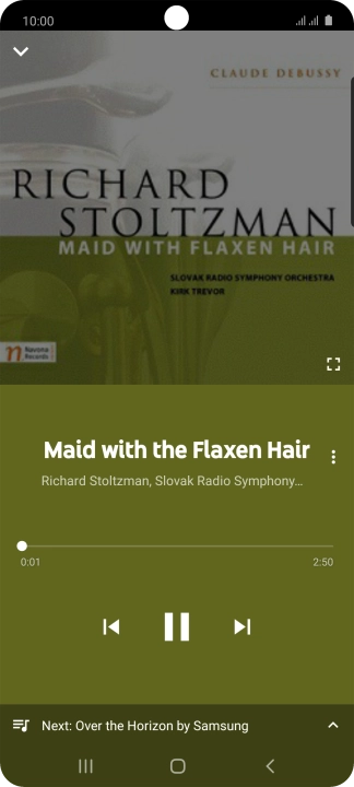 Press arrow right to go to the next audio file.