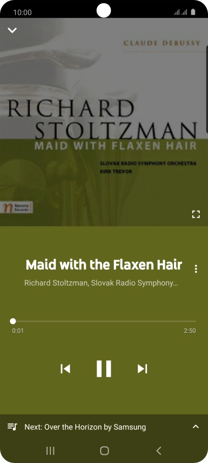 Press arrow right to go to the next audio file.