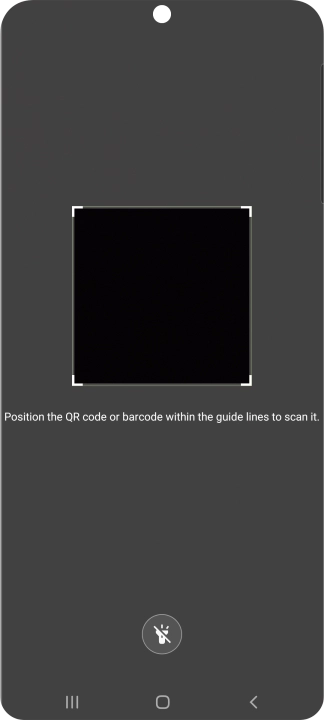 Place the QR code you've received inside the phone camera frame to scan the code.
