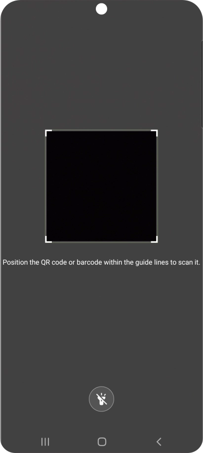 Place the QR code you've received inside the phone camera frame to scan the code.