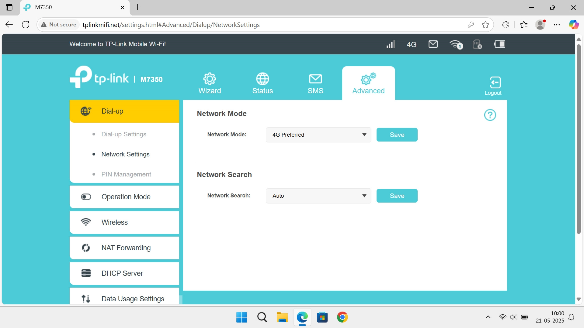 Click the drop down list next to 