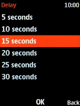Select the required setting.