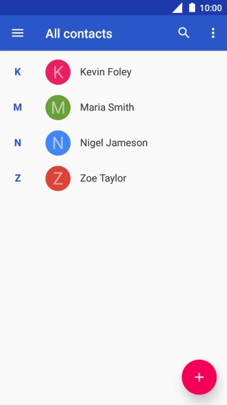 Press the new contact icon.