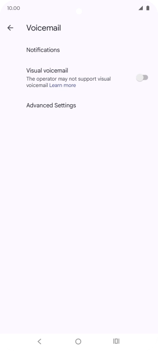 Press Advanced Settings.
