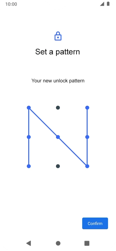 Repeat the selected phone lock code and press Confirm.
