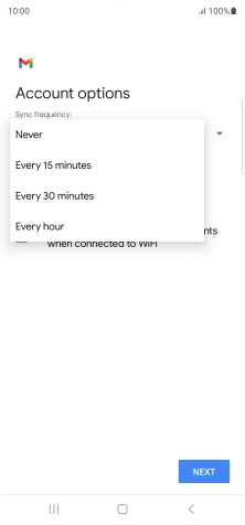 Press the required setting. Press the required setting.