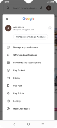 Press Manage apps and device.
