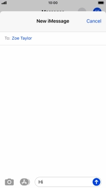 Press the send icon.