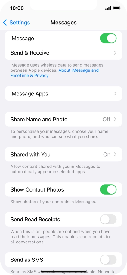 Press the indicator next to 