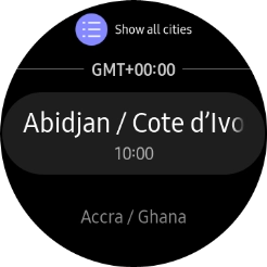 Press the required time zone.