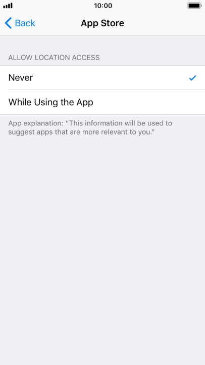 Press the required setting to turn the function on or off.