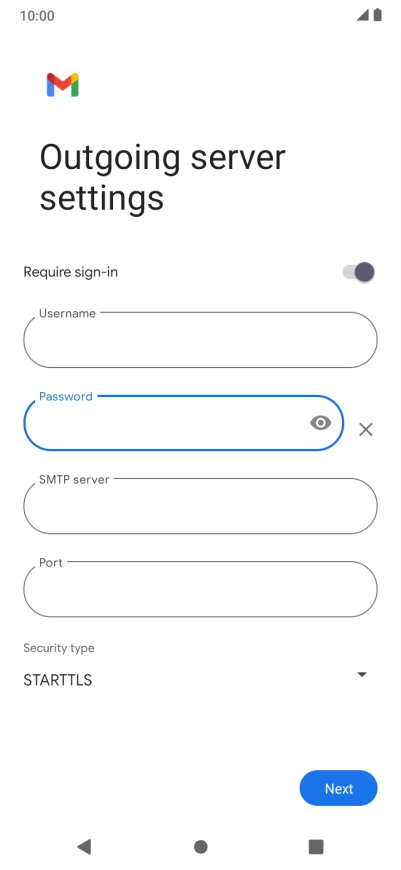 Press the field below 