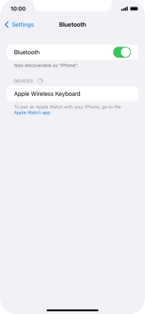 Press the required Bluetooth device and follow the instructions on the screen to pair the device with your phone.