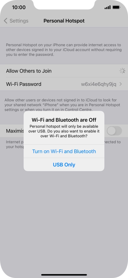 If Wi-Fi is turned off, press Turn on Wi-Fi and Bluetooth.