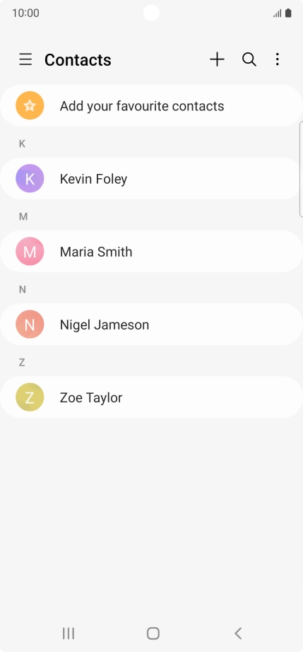 Slide your finger right starting from the left side of the screen.