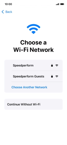 Press the required Wi-Fi network.