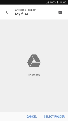 Press SELECT FOLDER.