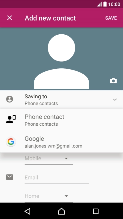 Press Phone contact.