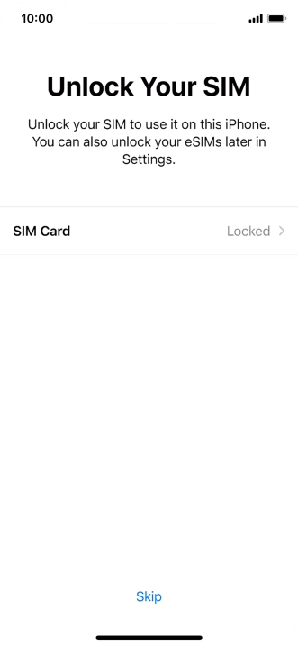 Press SIM Card.