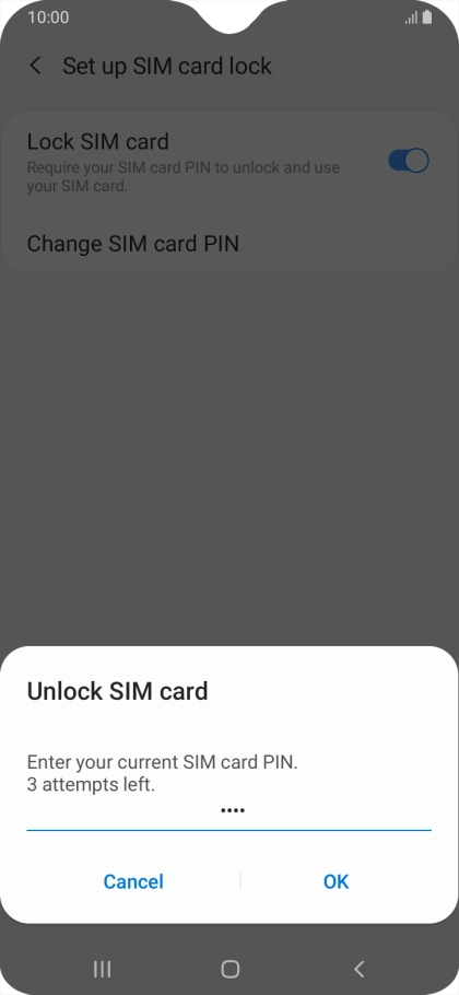 Key in your PIN and press OK.