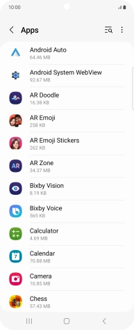 Press the required app.