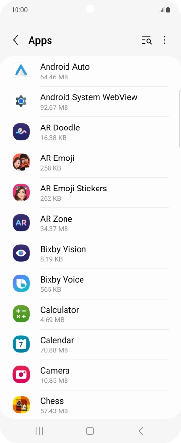 Press the required app.