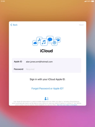 Press the field next to 