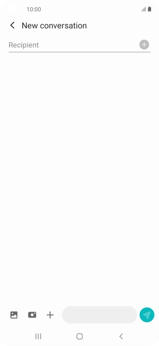 Press the search field and key in the first letters of the recipient's name.