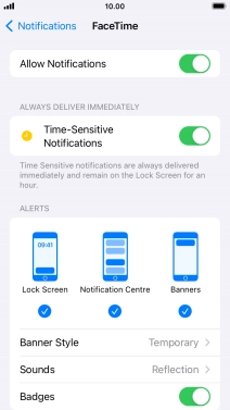 Press the indicator next to 