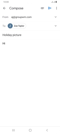 Press the attachment icon.